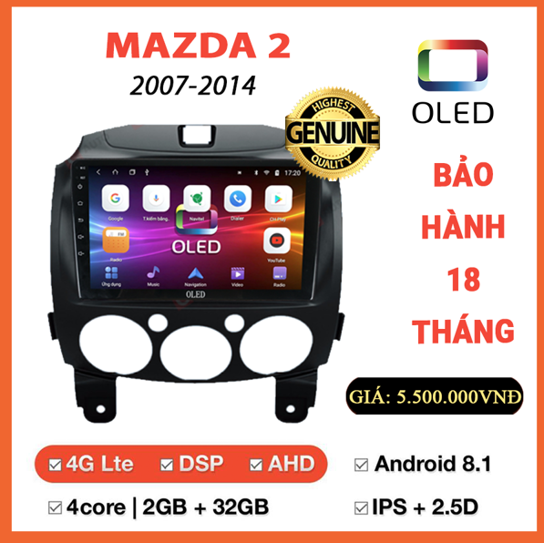 MÀN HÌNH OLED MAZDA 2 2007-2014